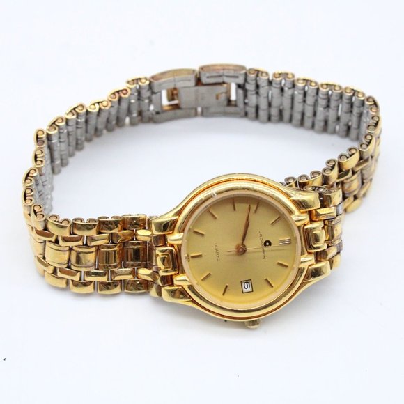 J.B Champion Watch Womens Gold Tone Stainless Steel Classic Gold Dial Bracelet - Picture 5 of 8